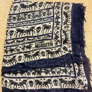 Alexander McQueen Fairytale Frieze Printed Scarf